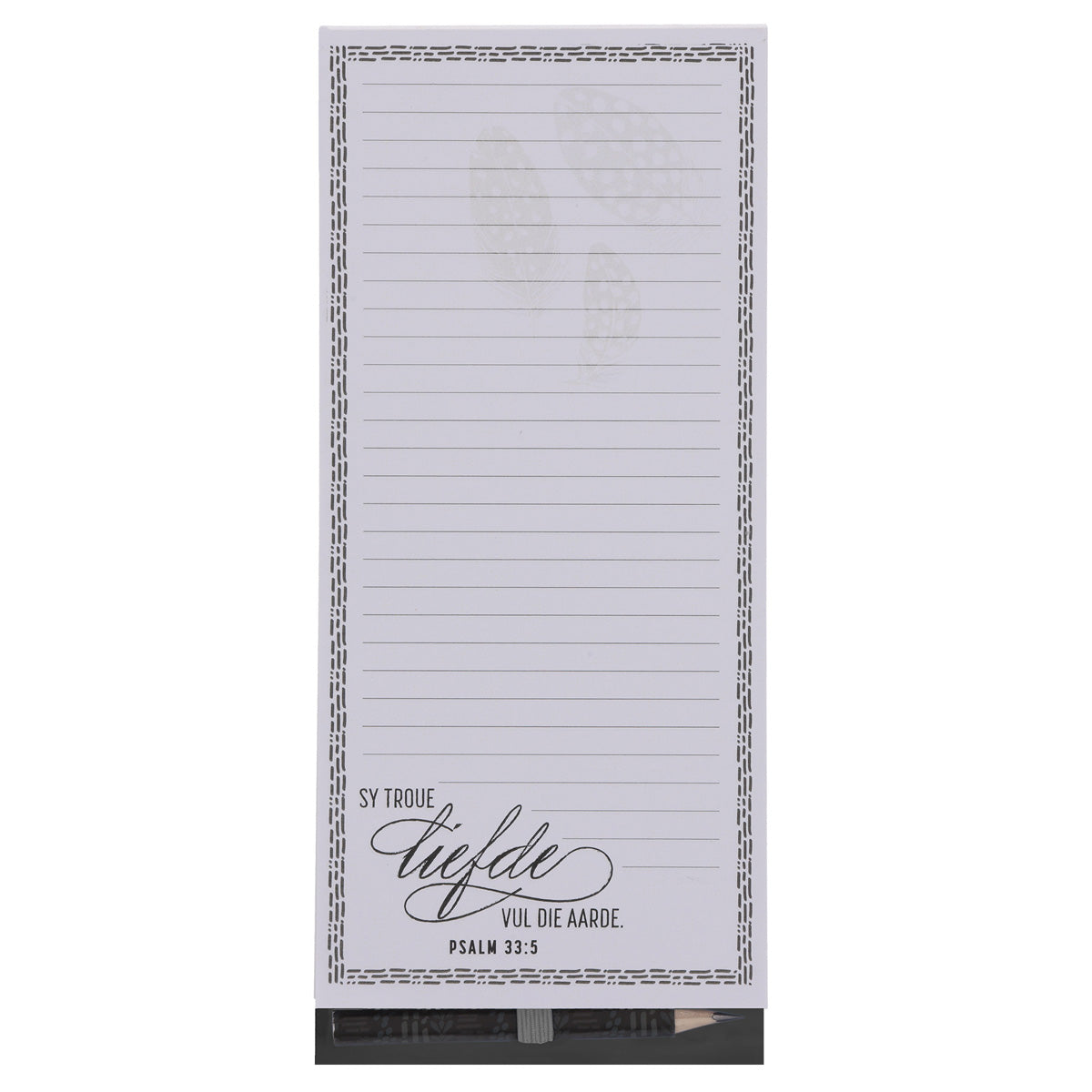 Sy Troue Liefde Vul die Aarde Afrikaans Magnetic Notepad with Pencil