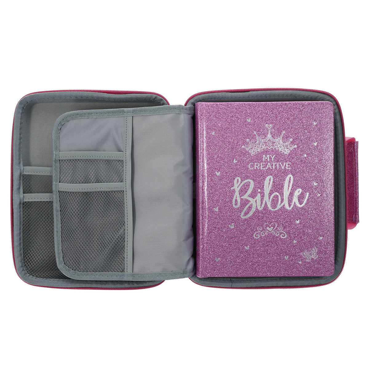 I Am God's Princess Daughter of the King of Kings Purple Glitter Bible Cover