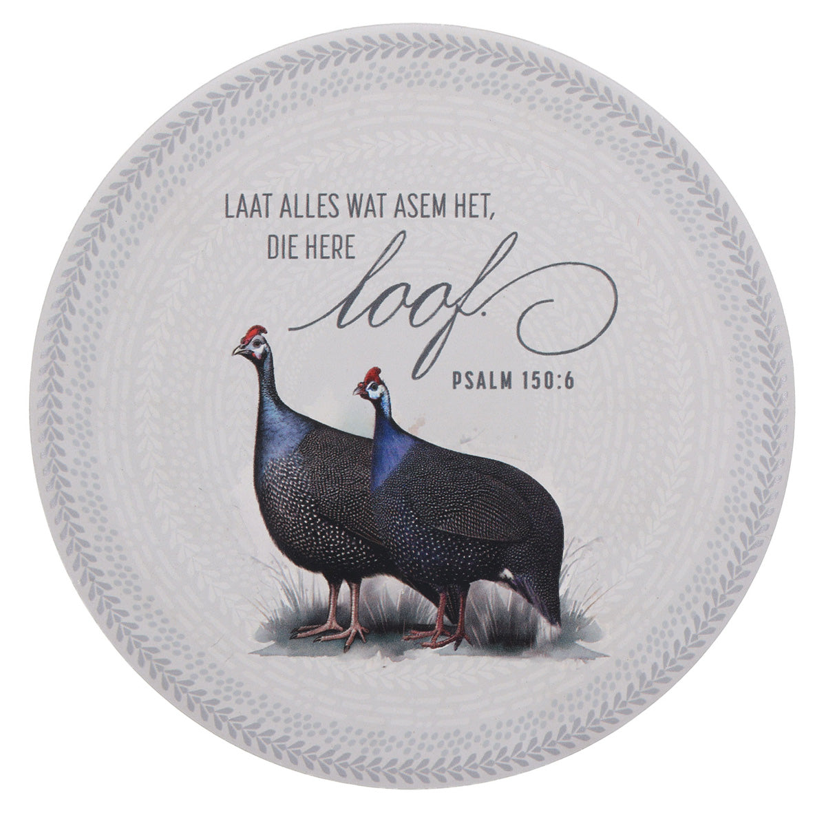 Laat Alles Wat Asem Het die Here Loof Afrikaans Ceramic Trivet