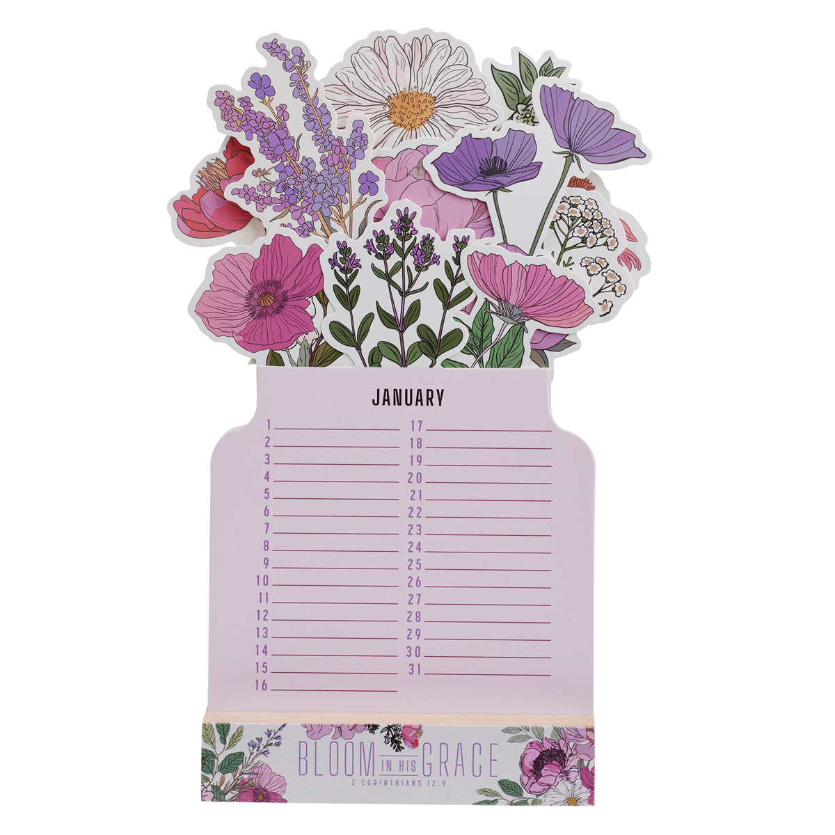 Bloom in His Grace Flower Pot Special Days Calendar