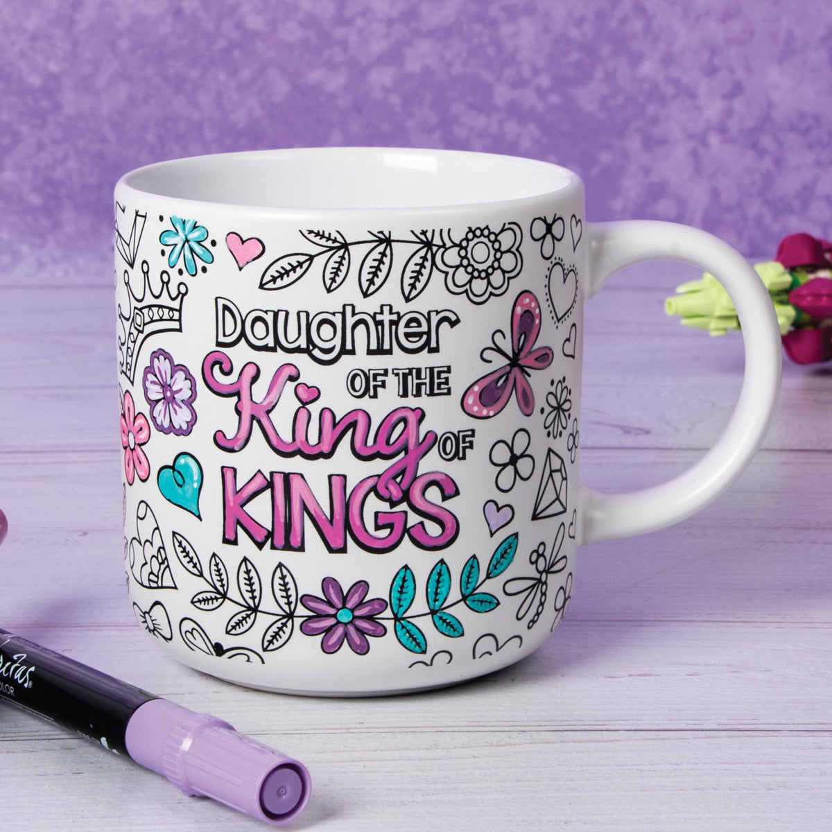 Daughter of the King of Kings Ceramic Coloring Mug
