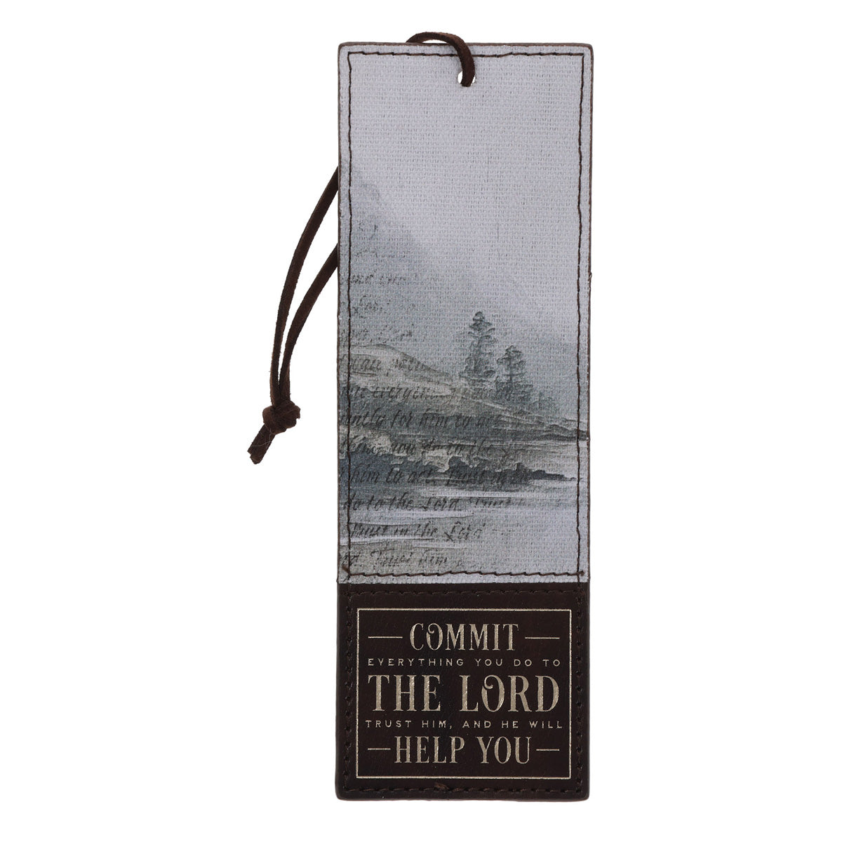Commit Everything You Do to the Lord Faux Leather Bookmark