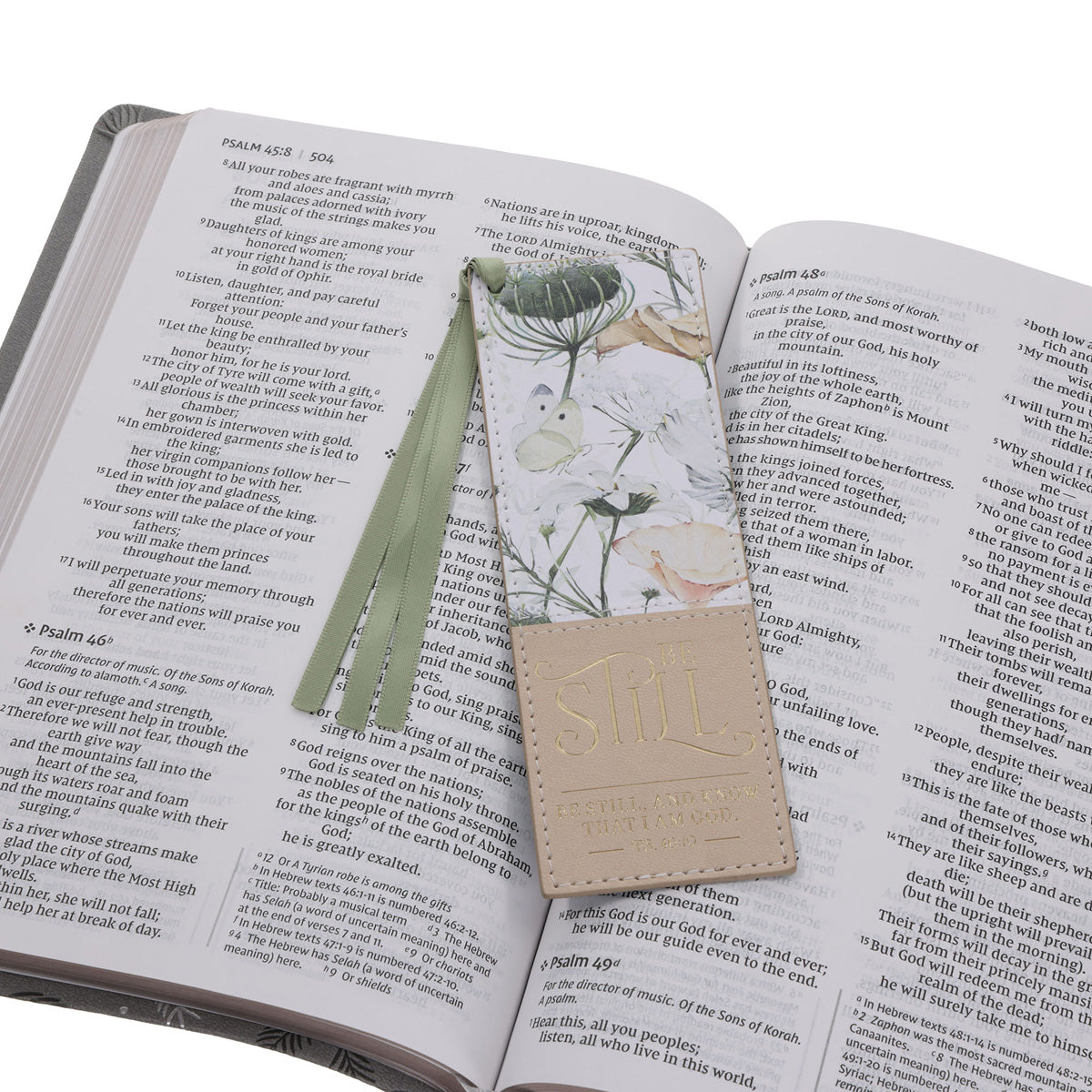 Be Still Faux Leather Bookmark