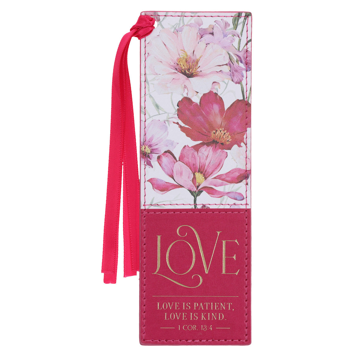 Love Is Patient, Love Is Kind Faux Leather Bookmark