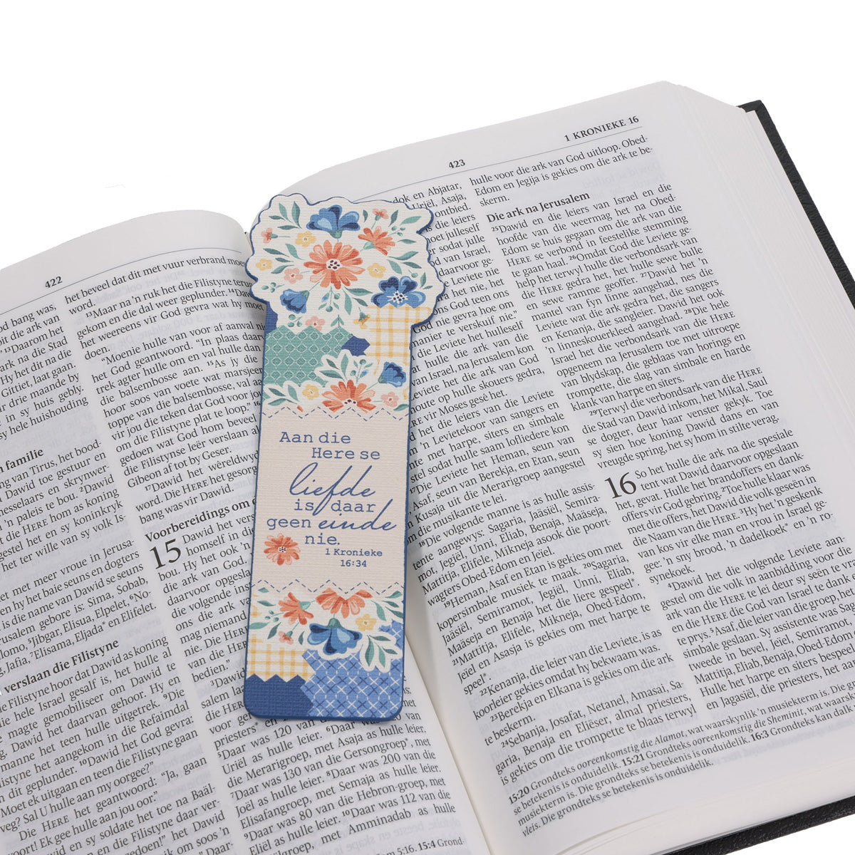 Aan die Here Se Liefde Is Daar Geen Einde Nie Afrikaans Faux Leather Bookmark