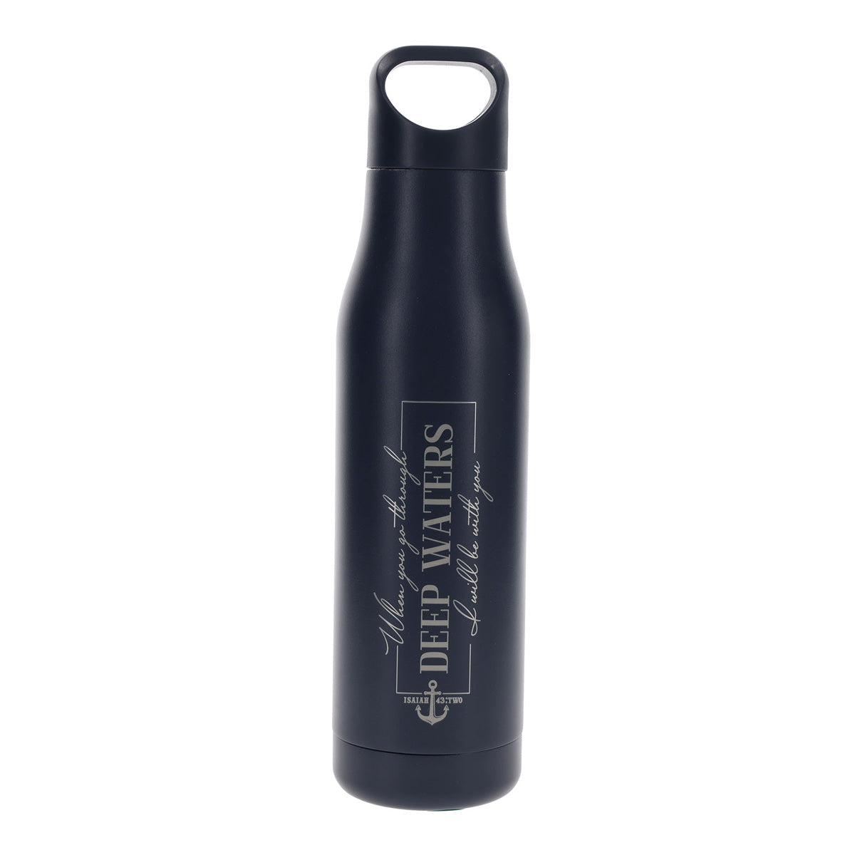 When You Go Through Deep Waters I Will Be With You Stainless Steel Water Bottle