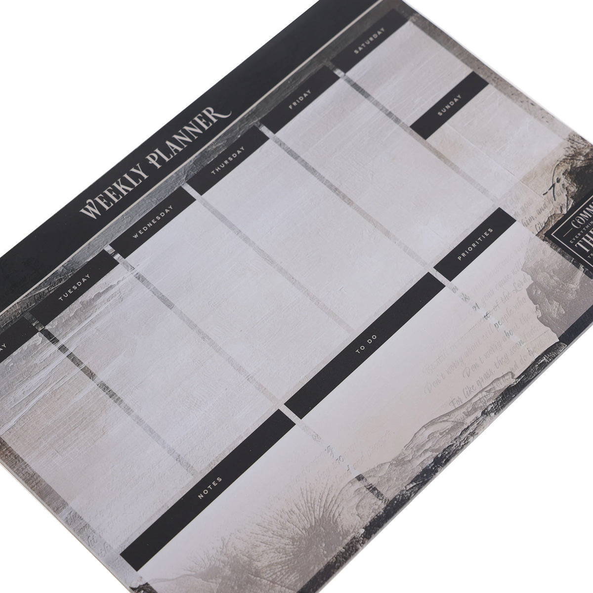 A4 Weekly Desk Planner - Commit Everything You Do to the Lord