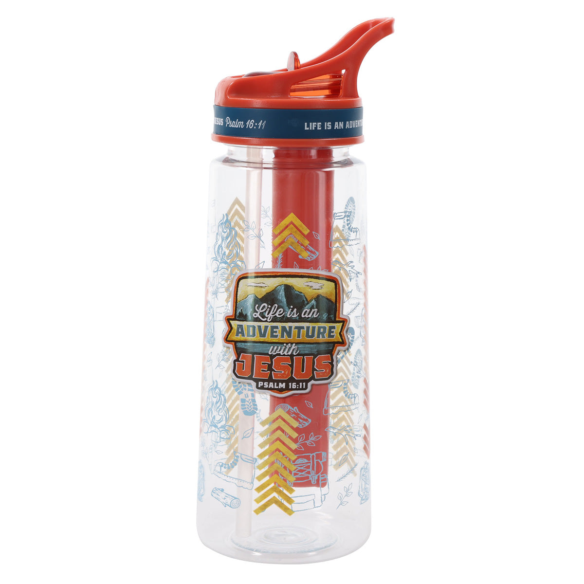Life Is an Adventure with Jesus Plastic Water Bottle