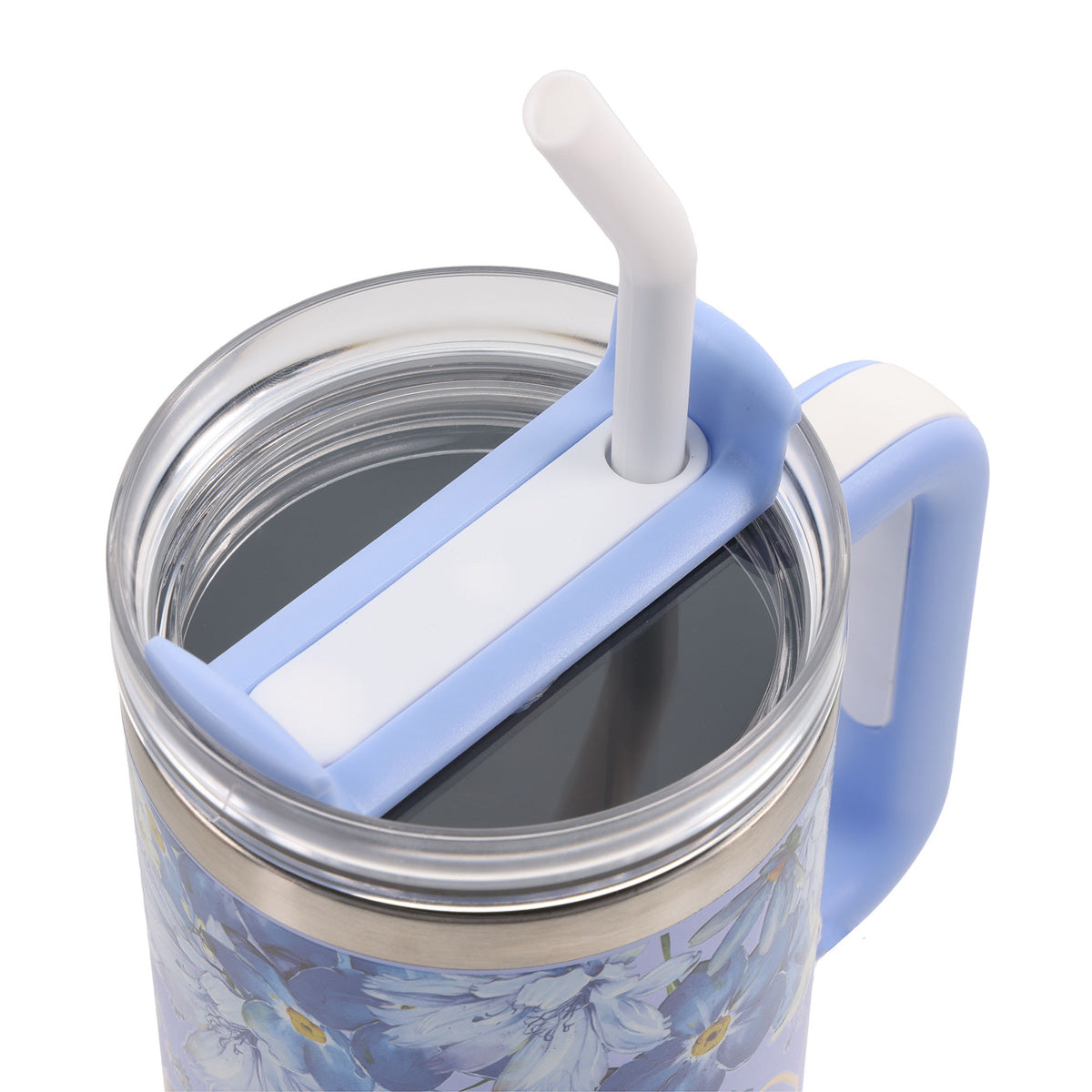 Travel Mug - Pray to Him (Stainless Steel, Large, Handle & Straw)
