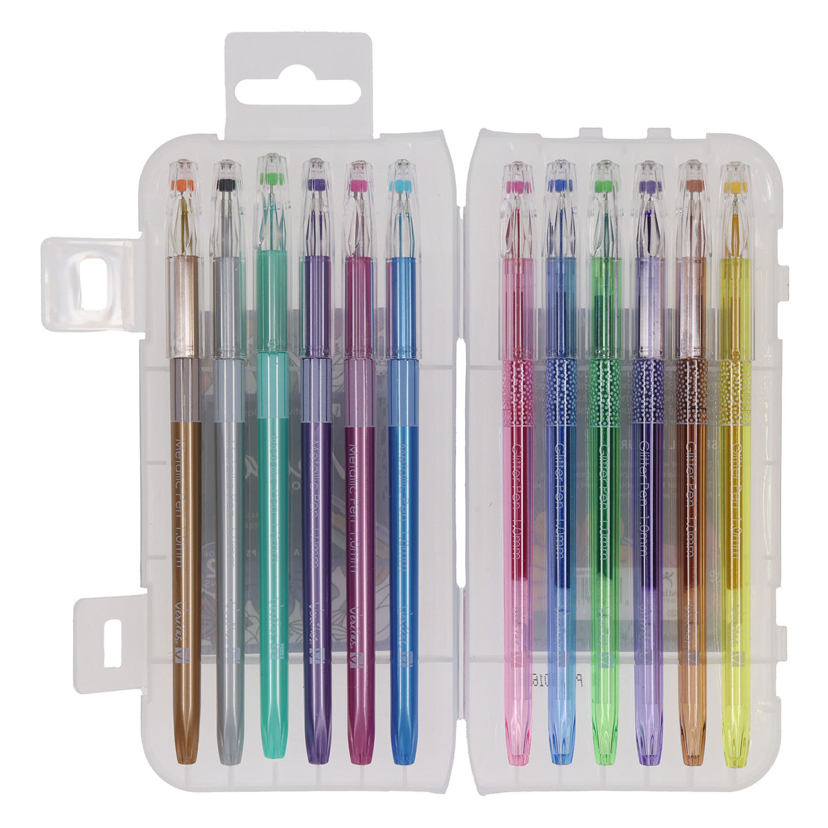 Veritas Twelve-Piece Metallic and Glitter Coloring Pen Set