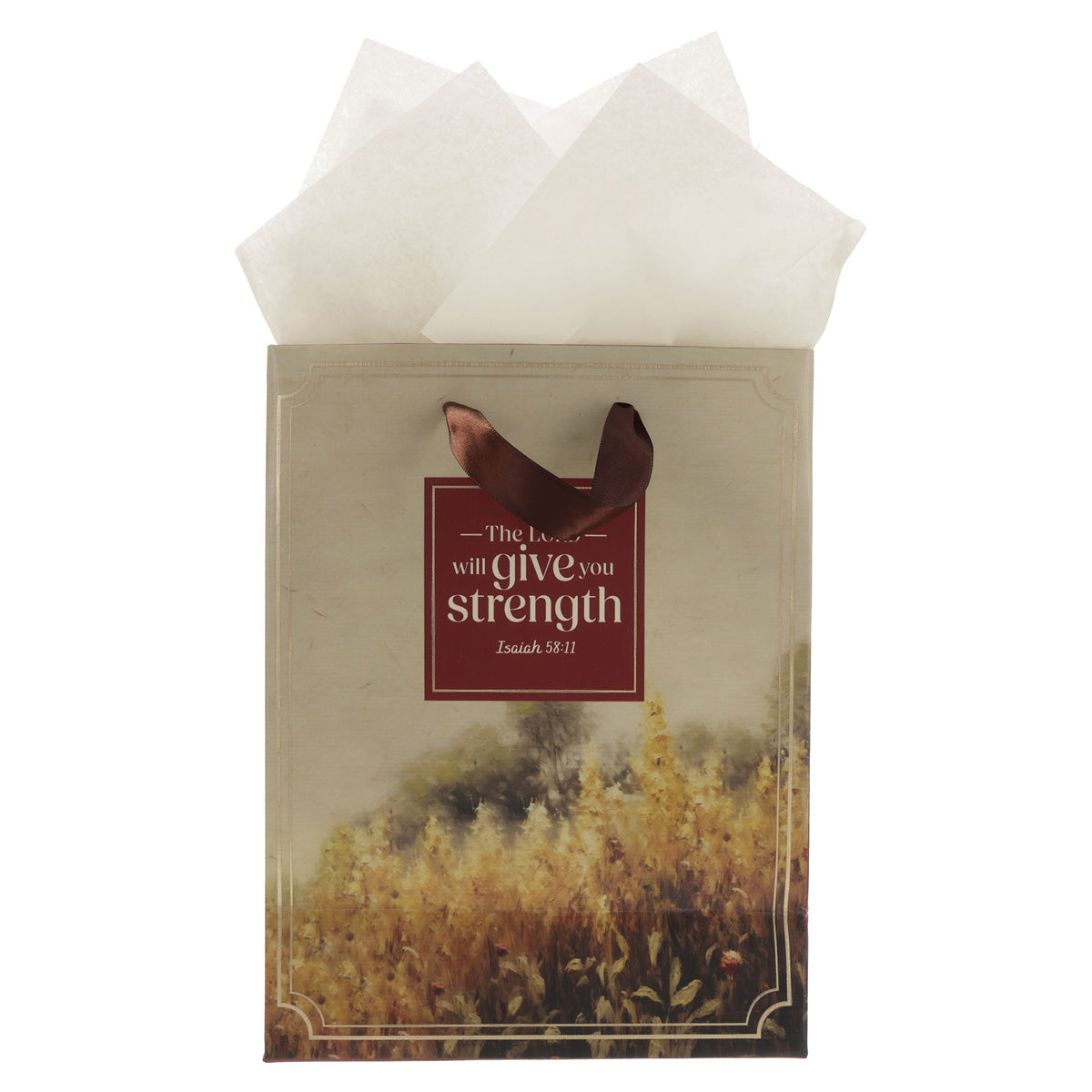 The Lord Will Give You Strength Medium Gift Bag with Gift Tag