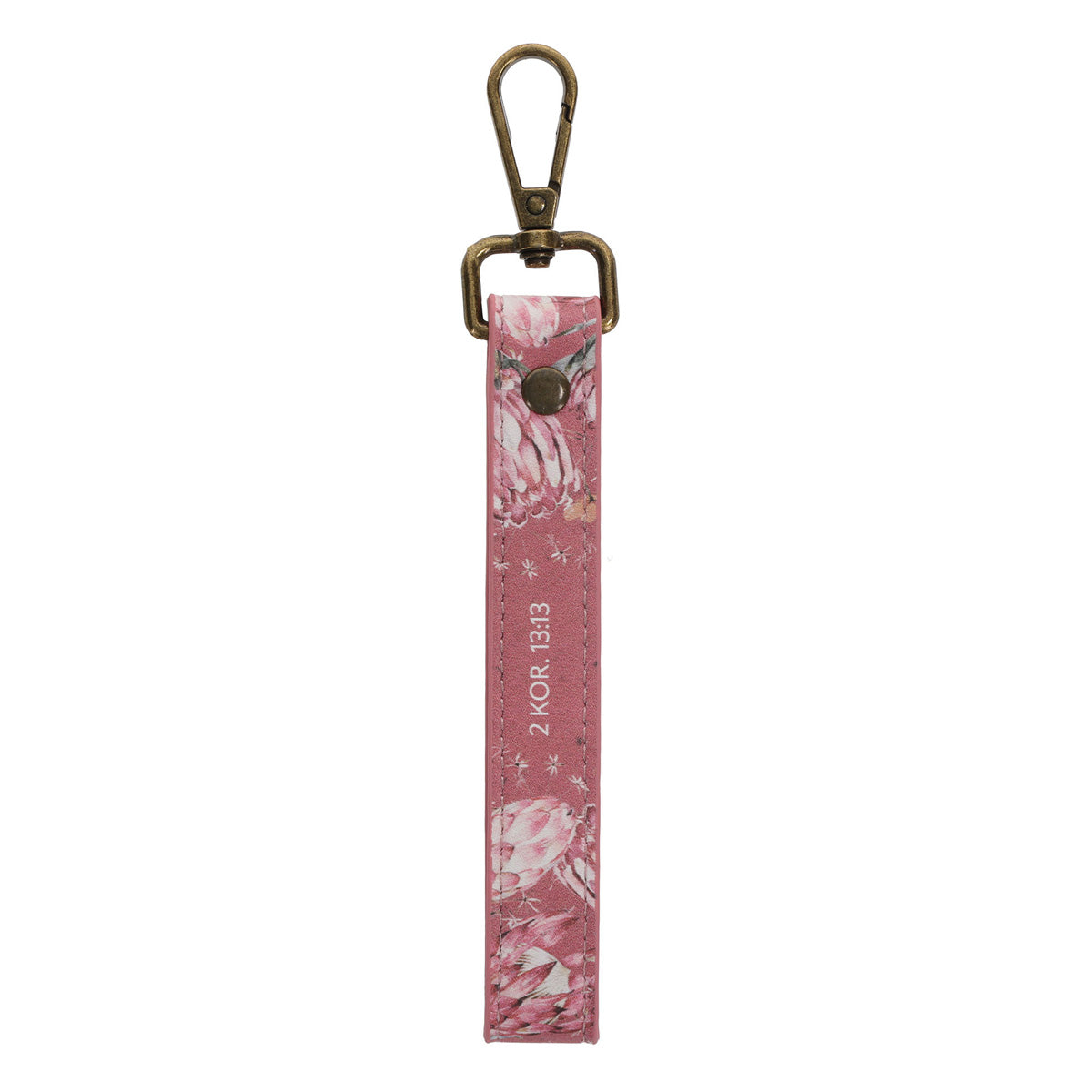 Mag Jy Elke Dag Genade Ontvang Afrikaans Faux Leather Wristlet Key Ring