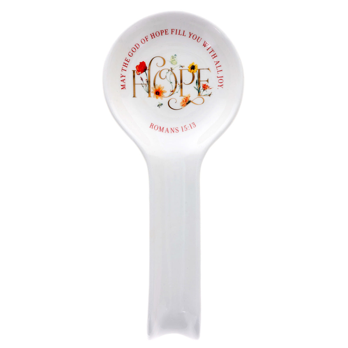 May the God of Hope Fill You with All Joy Ceramic Spoon Rest