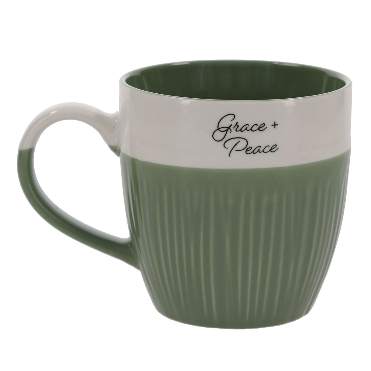Grace and Peace Green Ceramic Mug
