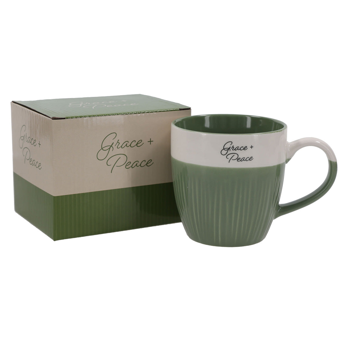 Grace and Peace Green Ceramic Mug