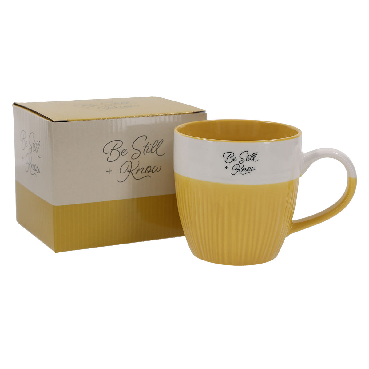 Be Still and Know Yellow Ceramic Mug