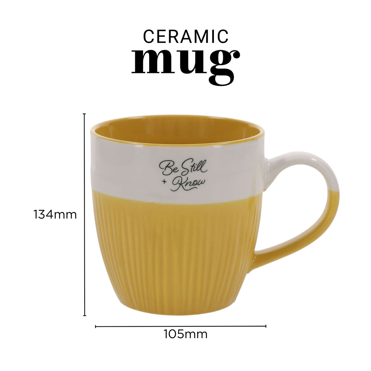Be Still and Know Yellow Ceramic Mug