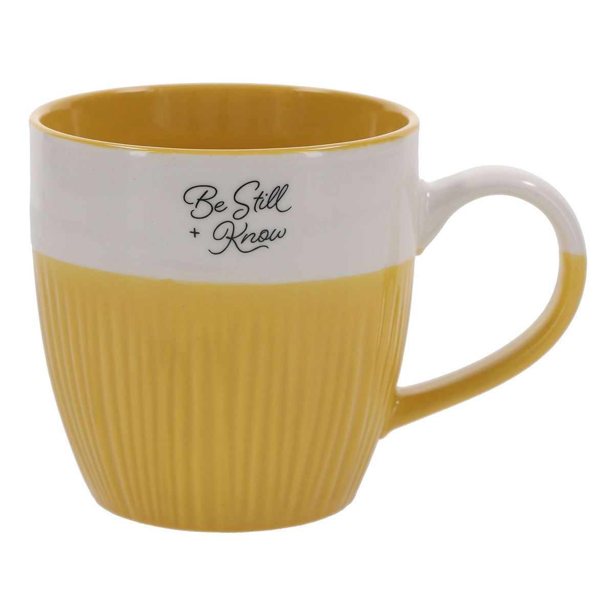 Be Still and Know Yellow Ceramic Mug