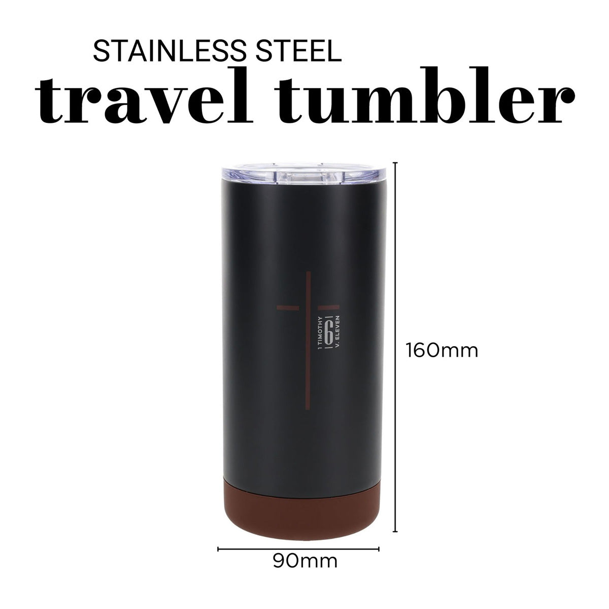 Travel Mug - Man of God (Stainless Steel, Black)