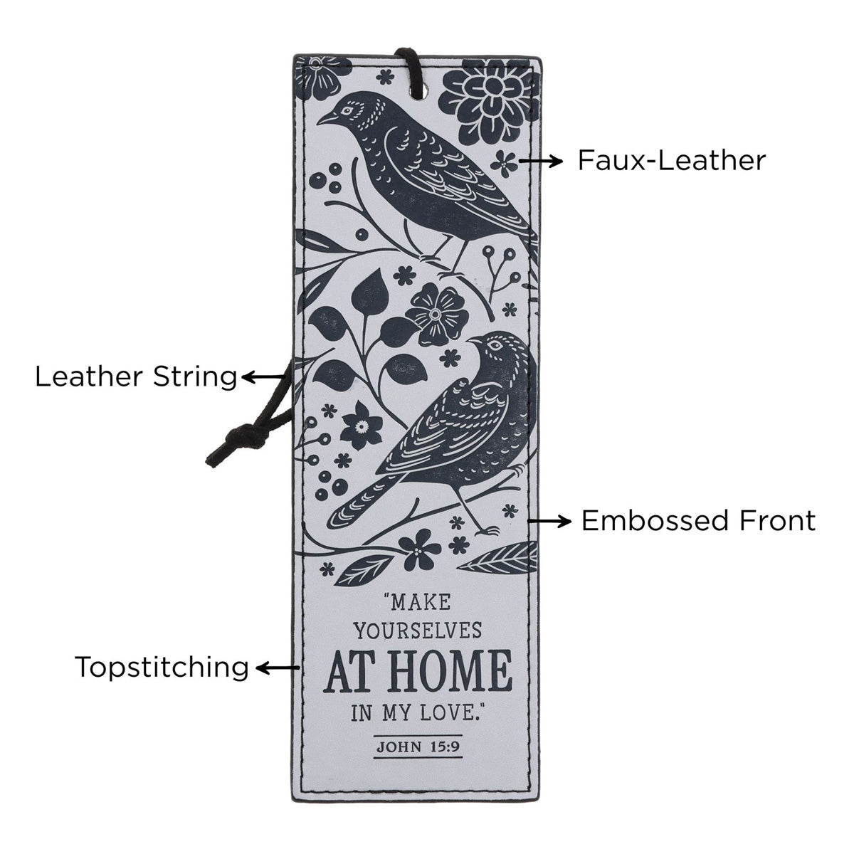 Make Yourself at Home in My Love Faux Leather Bookmark