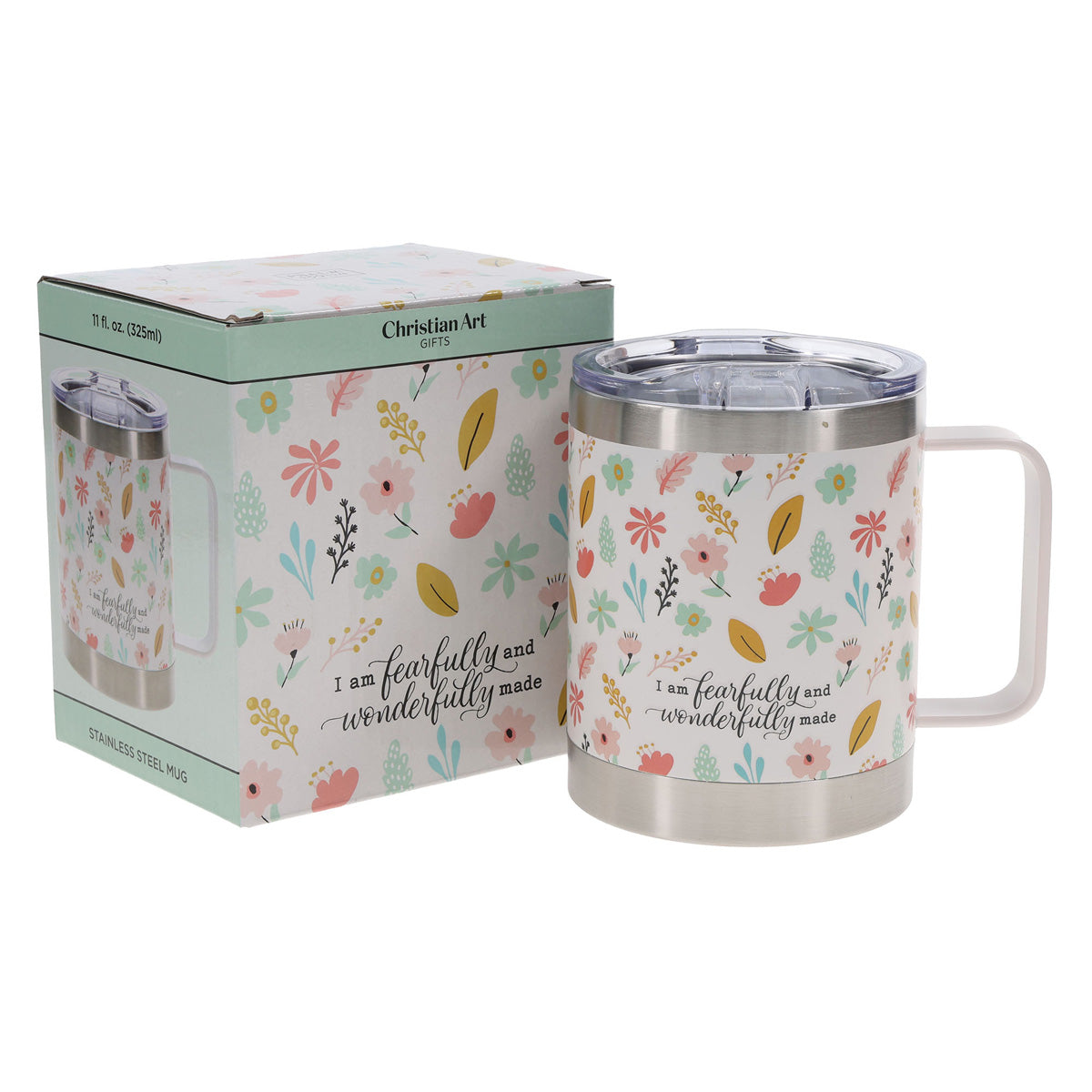 Travel Mug - Fearfully and Wonderfully Made (Stainless Steel, Camp Style)