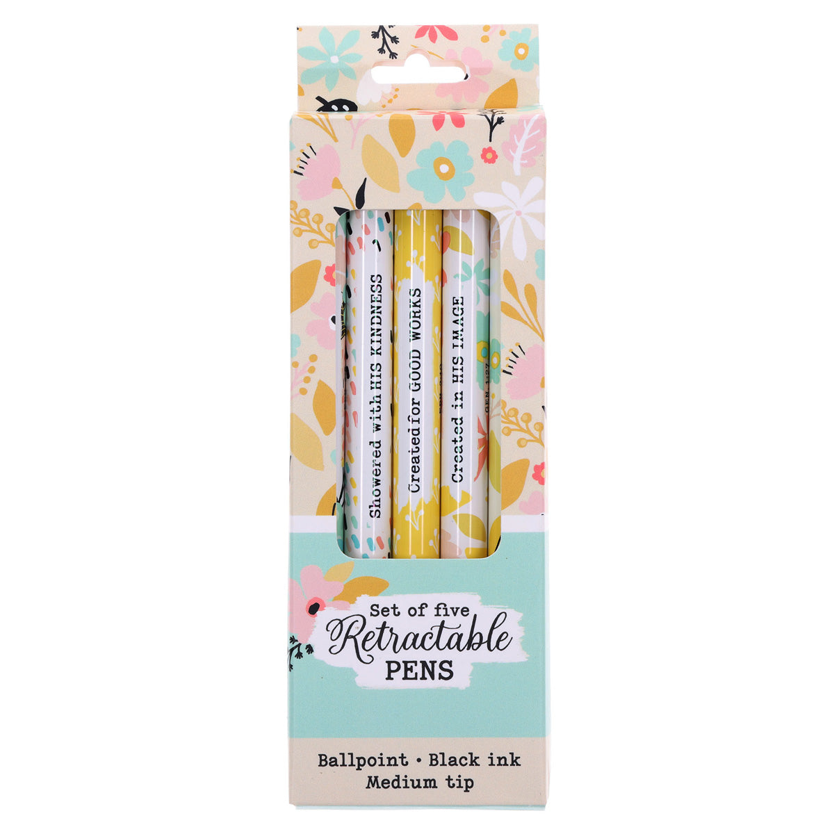 God's Masterpiece Five-Piece Retractable Pen Set