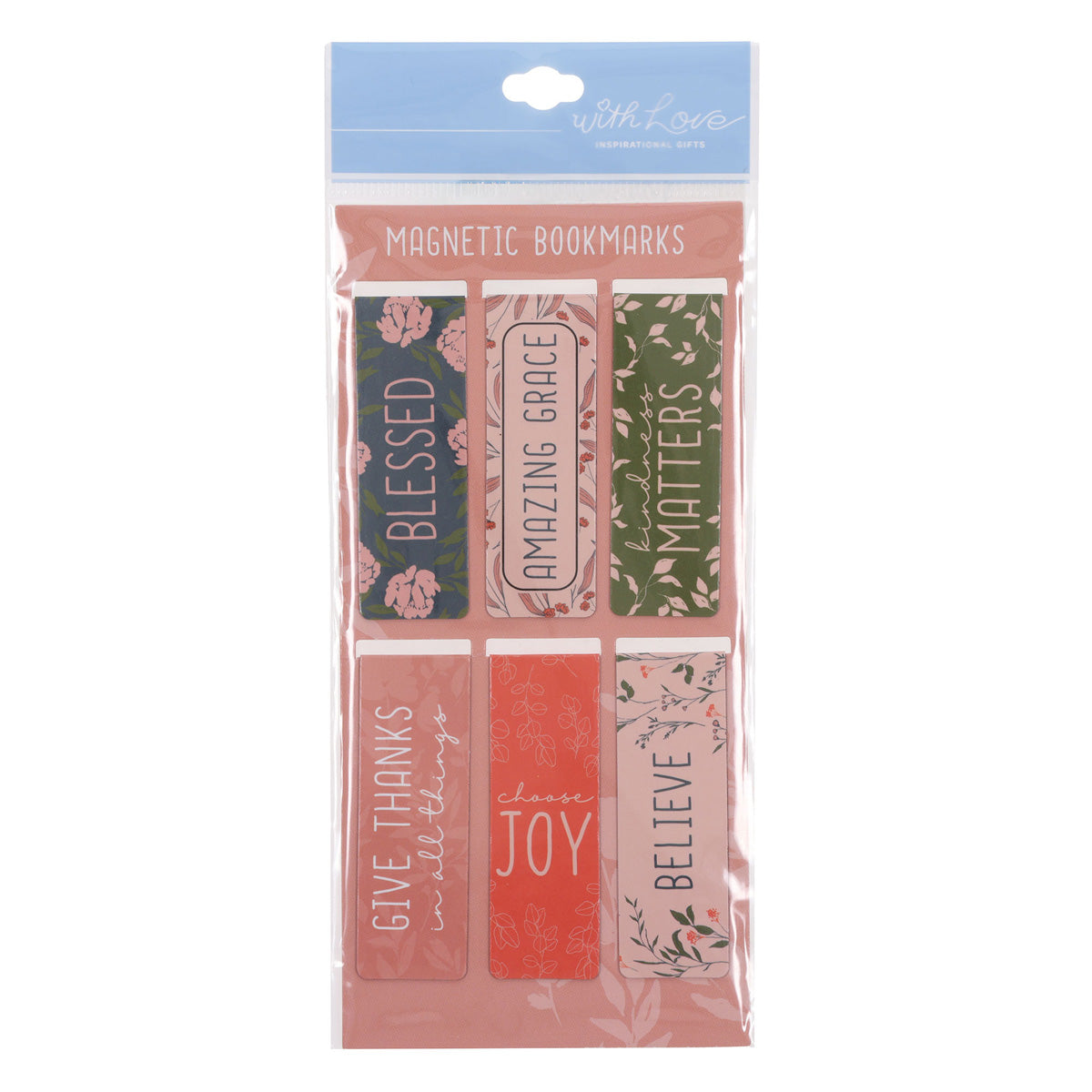 Blessed Botanicals Six-Piece Magnetic Bookmark Set