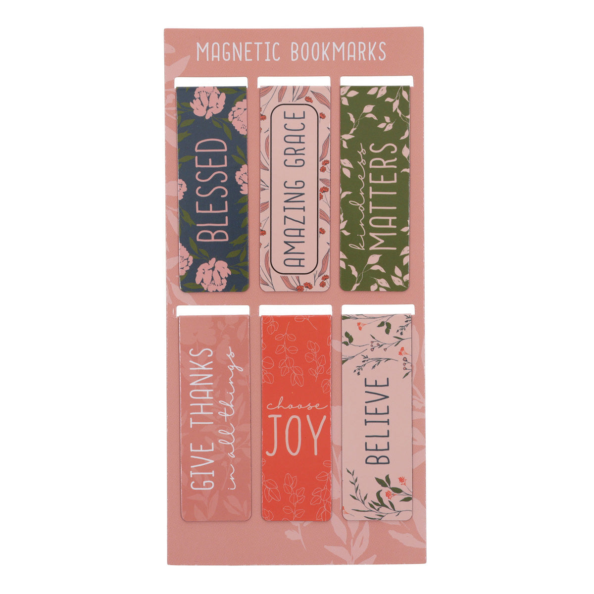 Blessed Botanicals Six-Piece Magnetic Bookmark Set