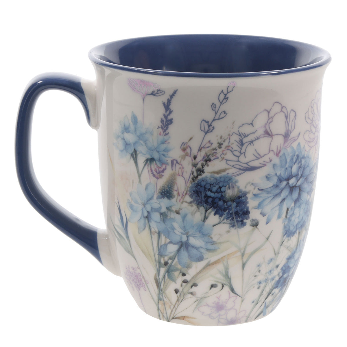Faith Ceramic Mug with Blue Interior