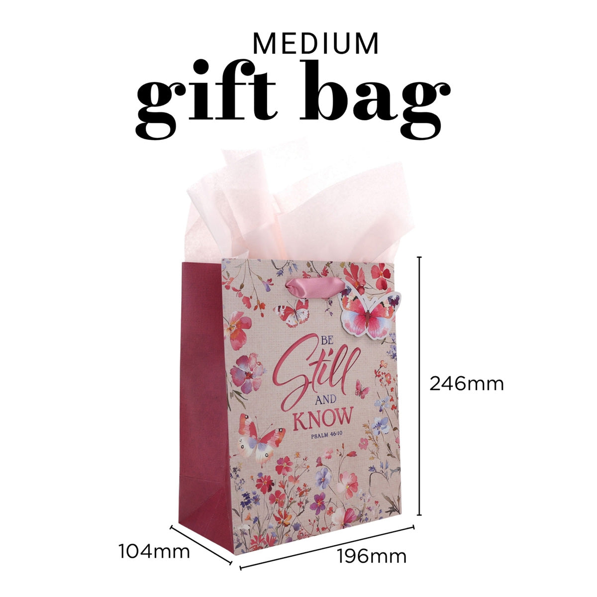 Be Still and Know Medium Gift Bag with Gift Tag