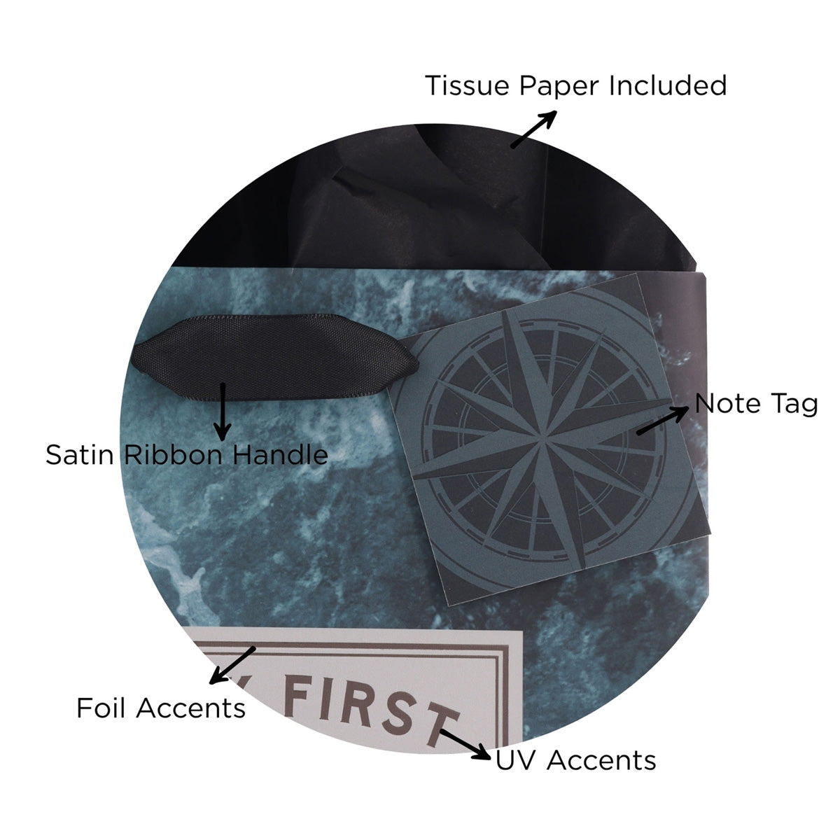 Seek First The Kingdom of God and His Righteousness Medium Gift Bag with Gift Tag