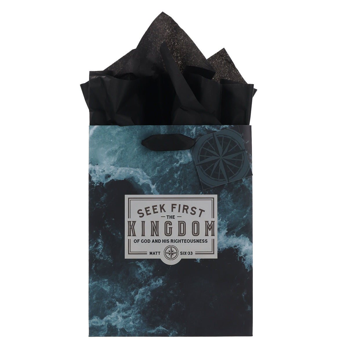 Seek First The Kingdom of God and His Righteousness Medium Gift Bag with Gift Tag