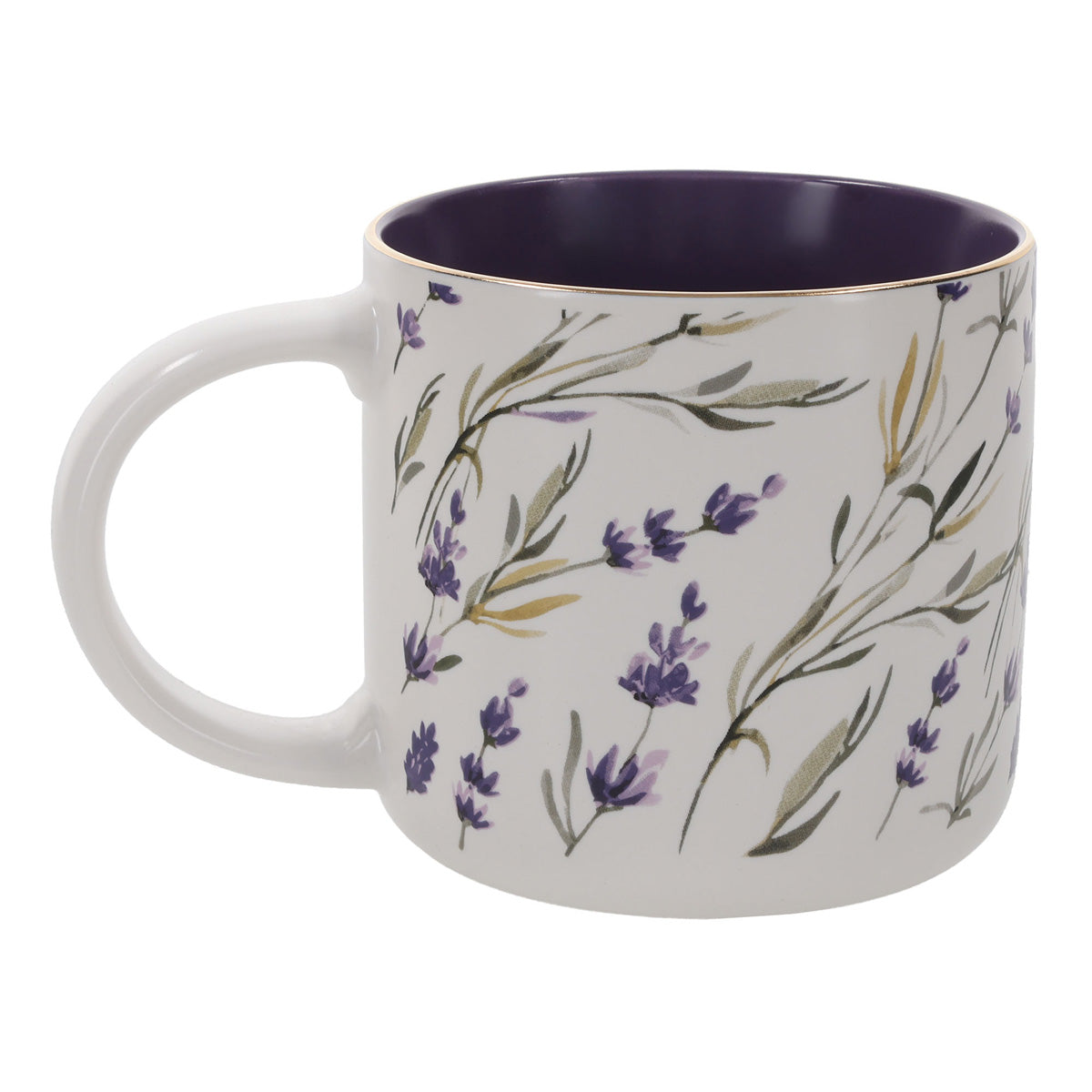 May the God of Hope Fill You with All Joy and Peace Ceramic Mug with Purple Interior
