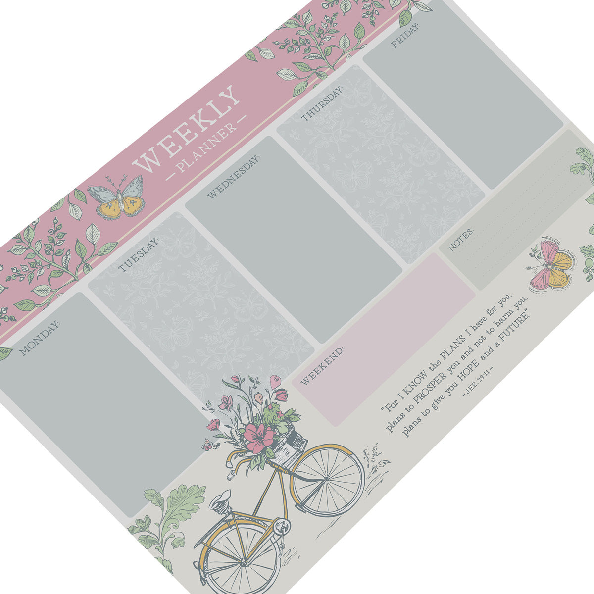 A4 Weekly Desk Planner - For I Know the Plans