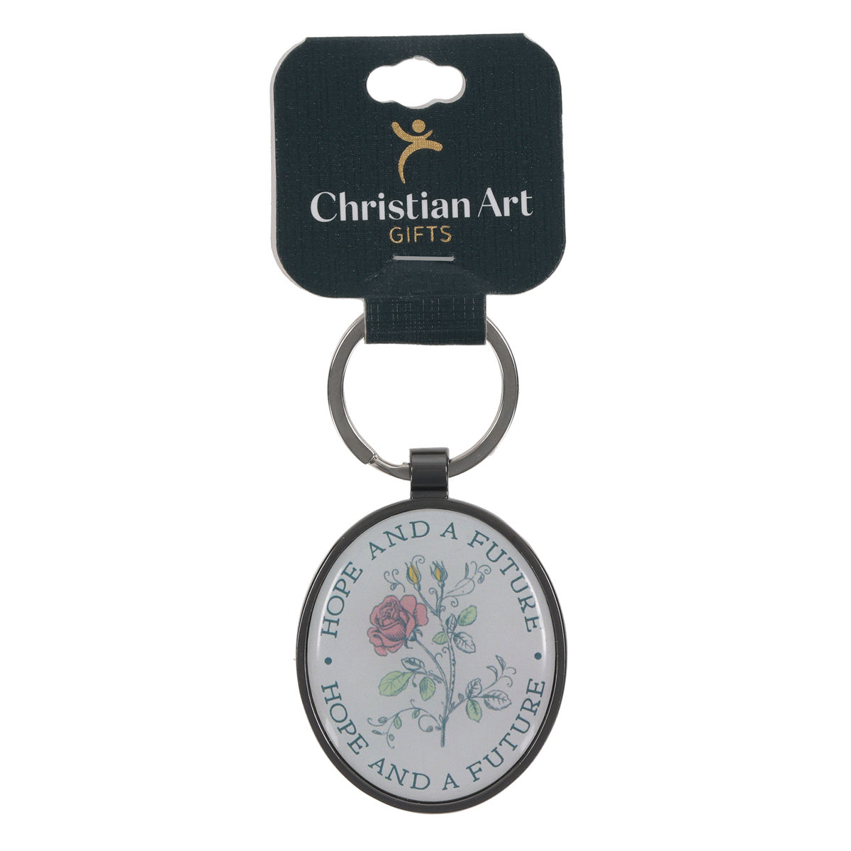 Hope and a Future Epoxy Metal Keychain