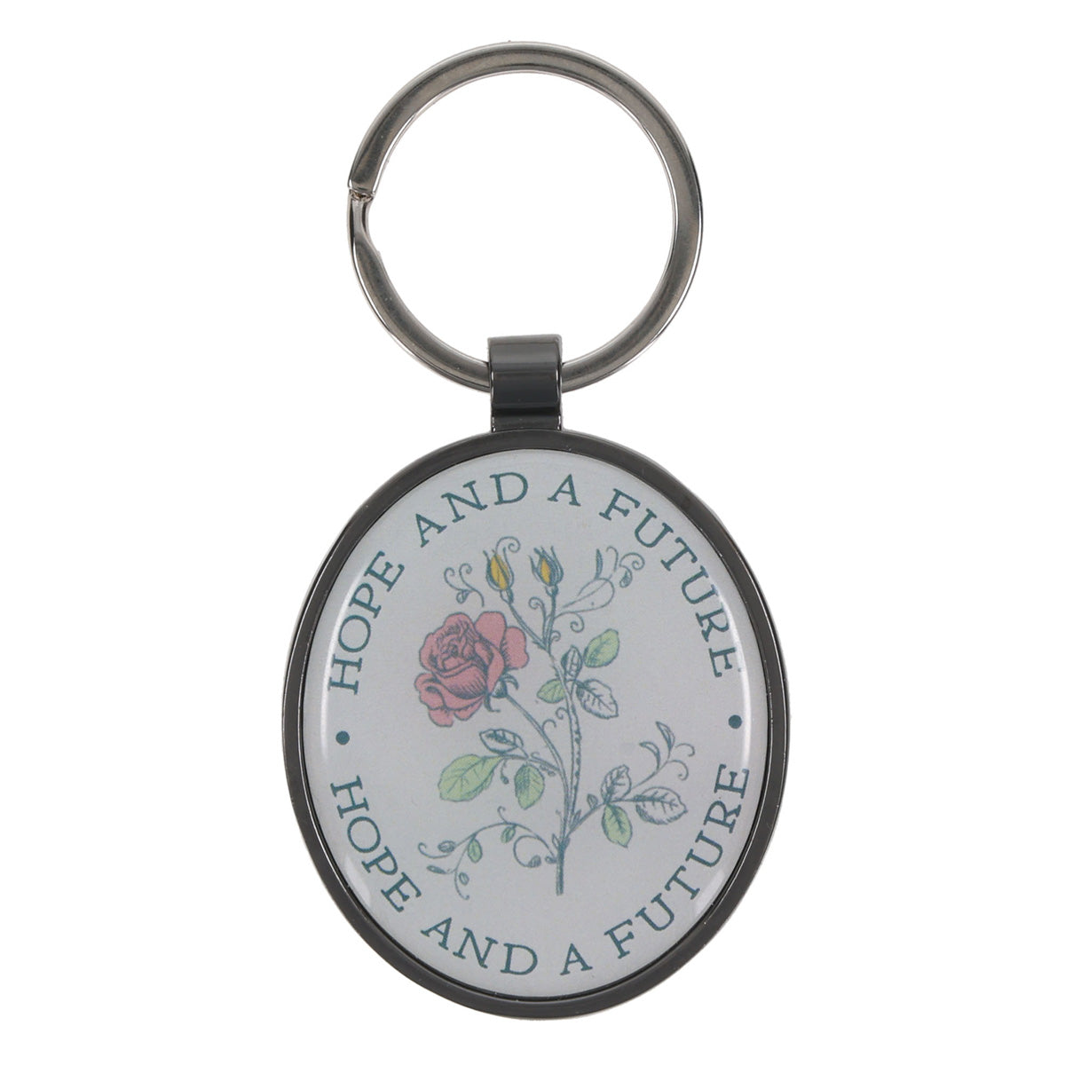 Hope and a Future Epoxy Metal Keychain