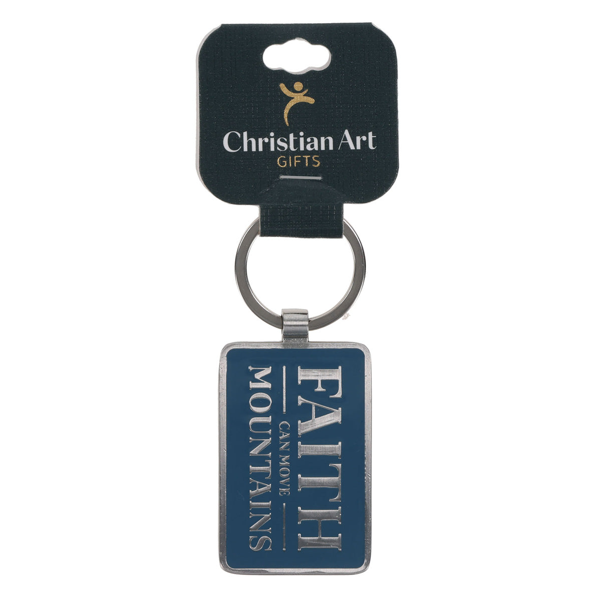 Faith Can Move Mountains Metal Keychain