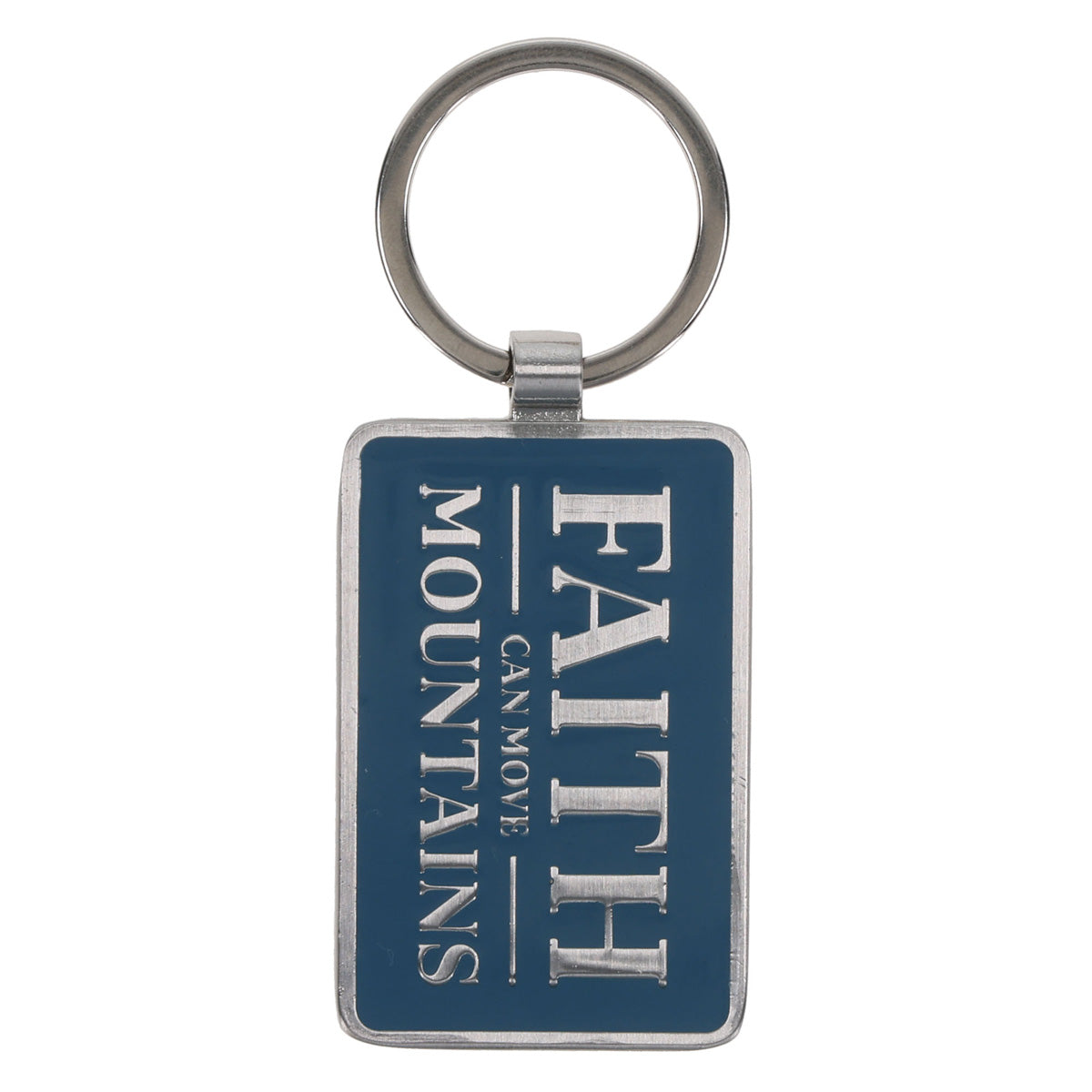 Faith Can Move Mountains Metal Keychain