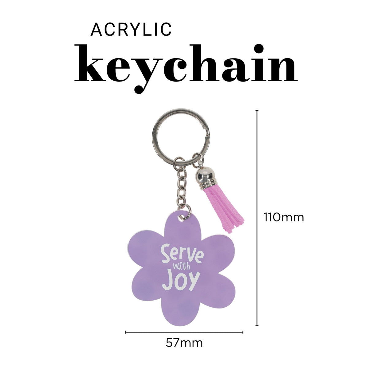 Serve with Joy Keychain