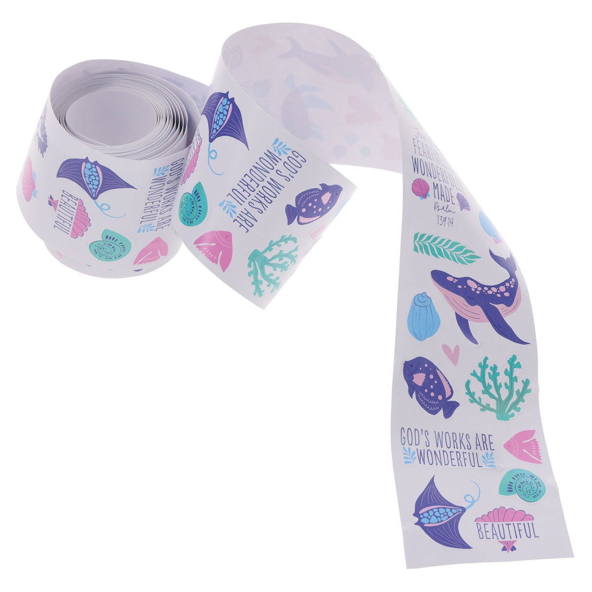 Fearfully and Wonderfully Made Ocean Inspirational Sticker Roll