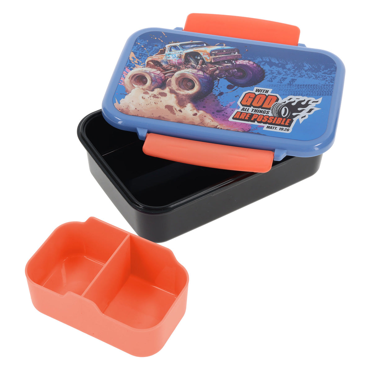 With God All Things Are Possible Plastic Lunch Box