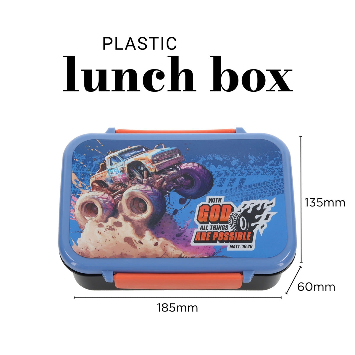 With God All Things Are Possible Plastic Lunch Box