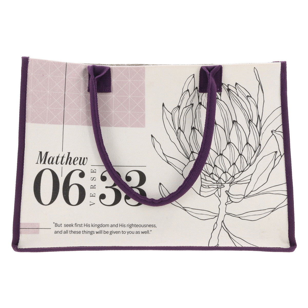Seek First Canvas Tote Bag