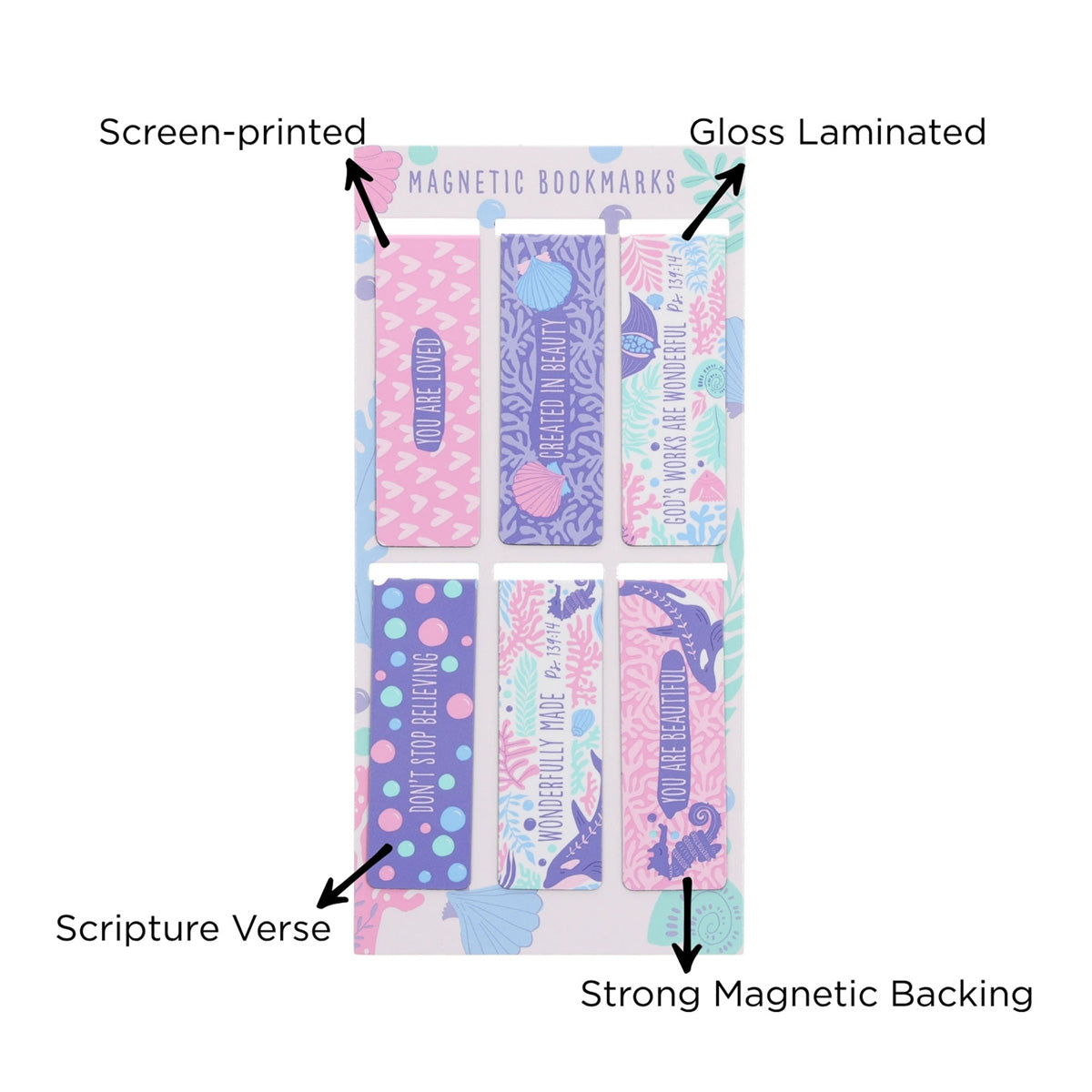 Ocean Six-Piece Magnetic Bookmark Set