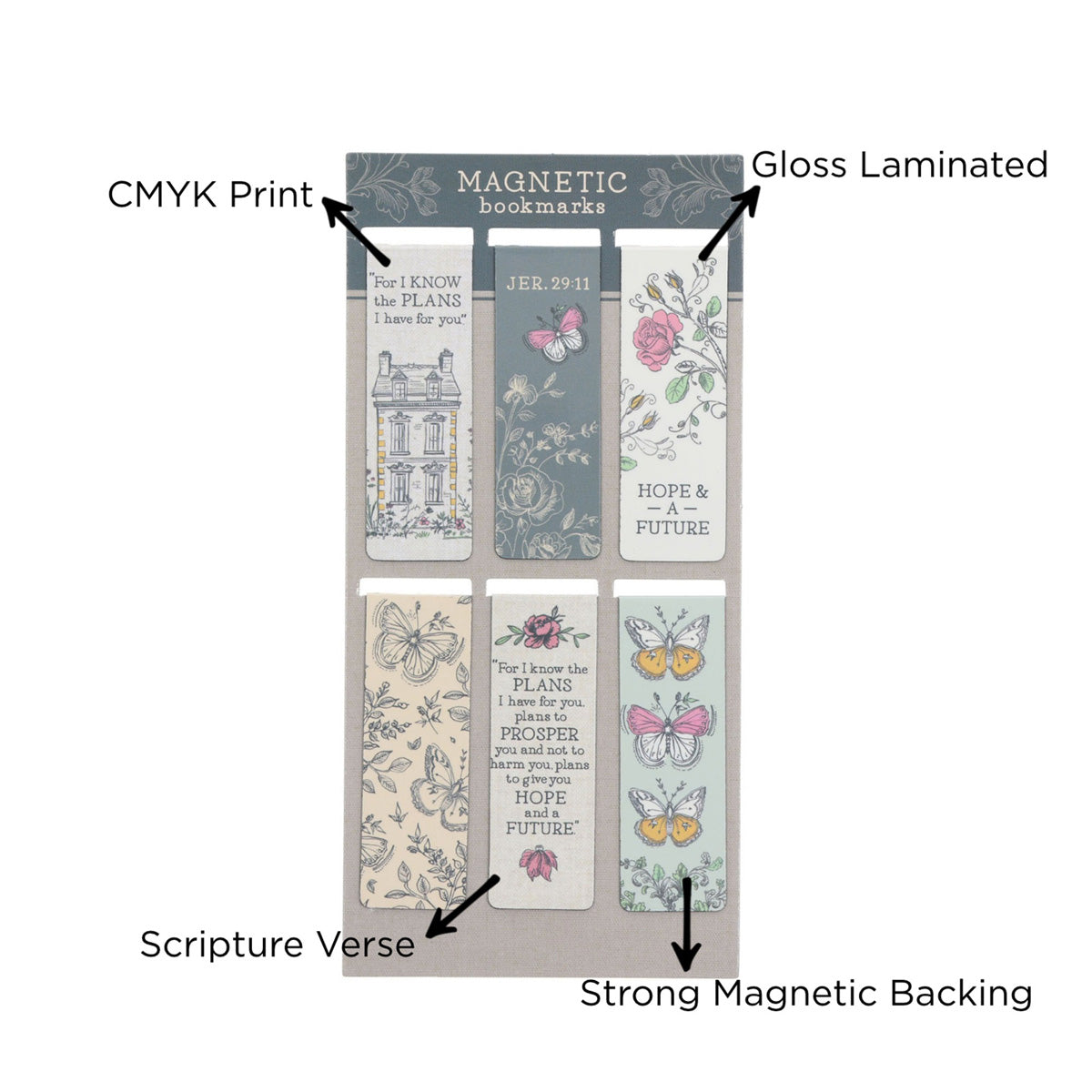 Hope and a Future Six-Piece Magnetic Bookmark Set