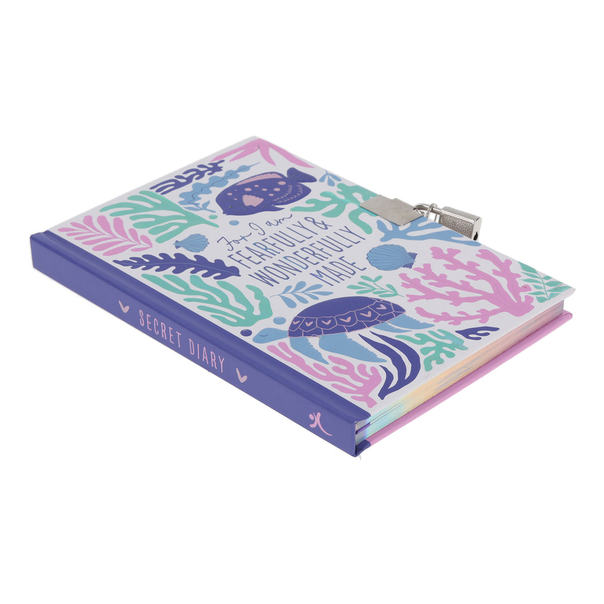 For I Am Fearfully & Wonderfully Made Hardcover Secret Diary with Lock and Key