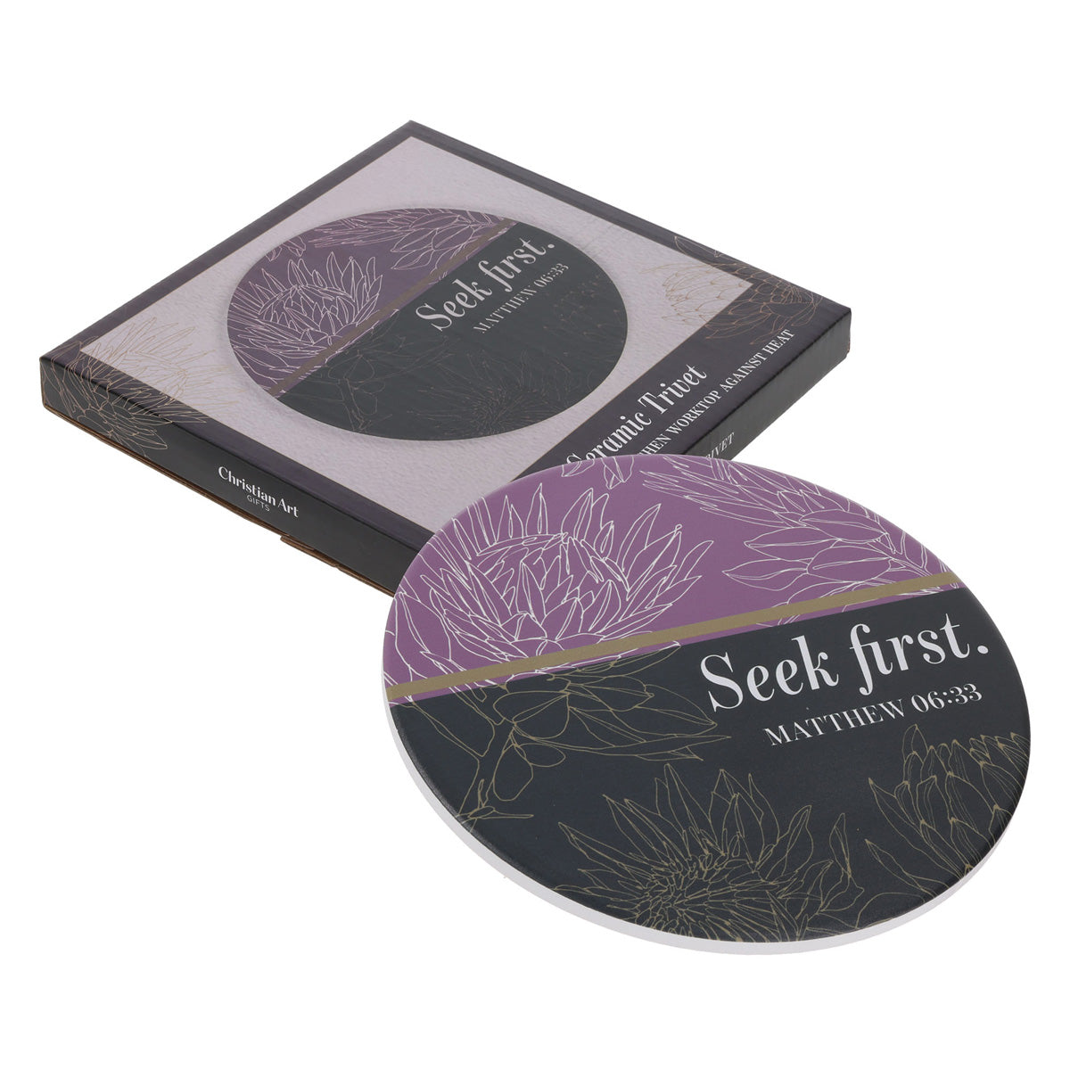 Seek First Ceramic Trivet