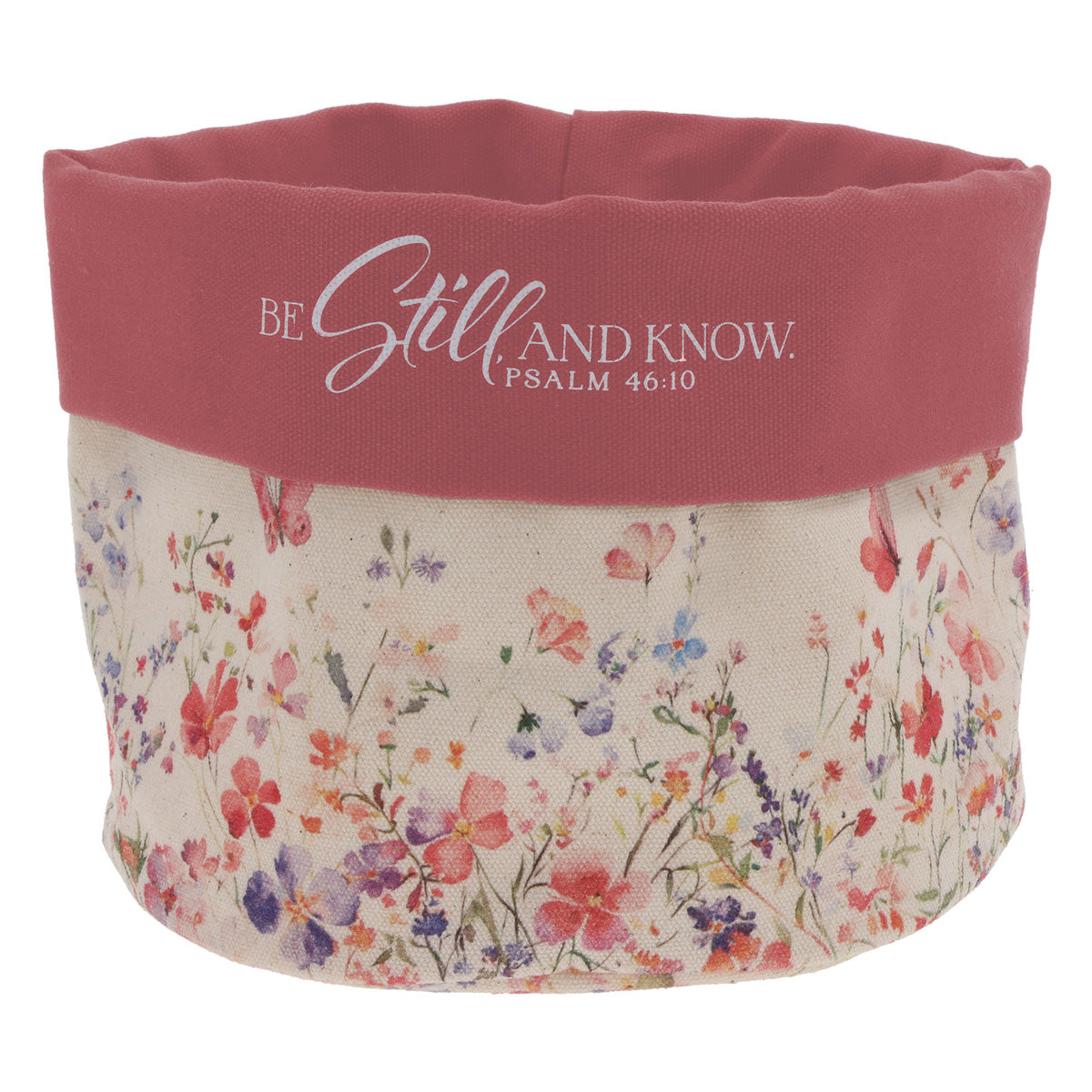 Be Still and Know Canvas Planter Cover