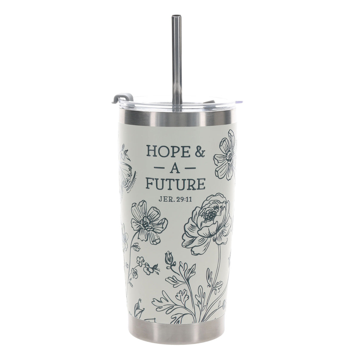 Travel Mug - Hope and a Future (Stainless Steel, with Straw)