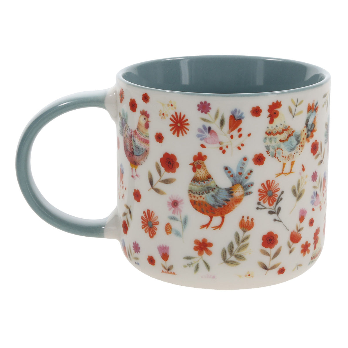 Hoop Maak Alles Nuut Afrikaans Ceramic Mug with Teal Interior
